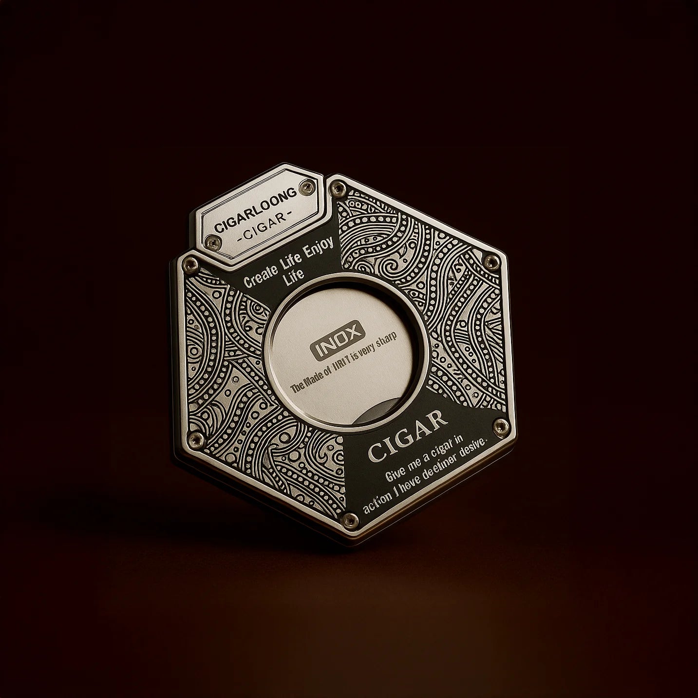 Cigar Cutter Hexagon Designed Pattern
