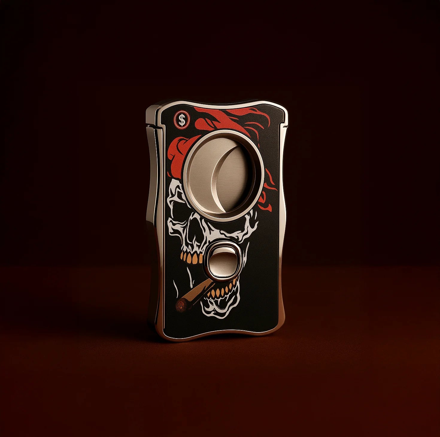 Dragon Pattern Stainless Steel Cigar Cutter