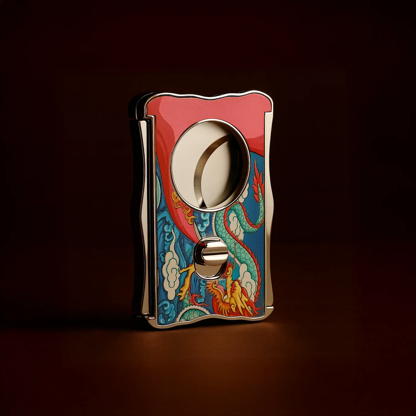 Dragon Pattern Stainless Steel Cigar Cutter