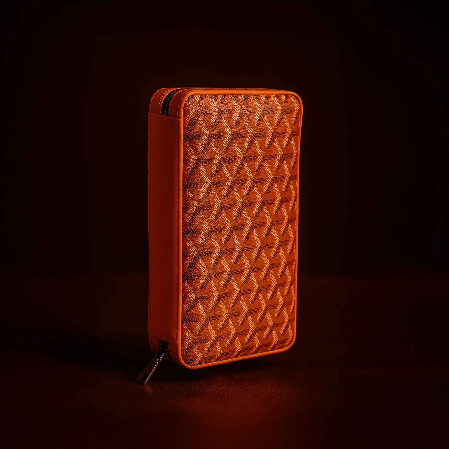 Portable Leather Cigar Bag Humidors Cedar Wood Lined